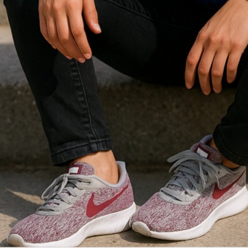 Nike Flex Contact Shoes - Maroon And Gray